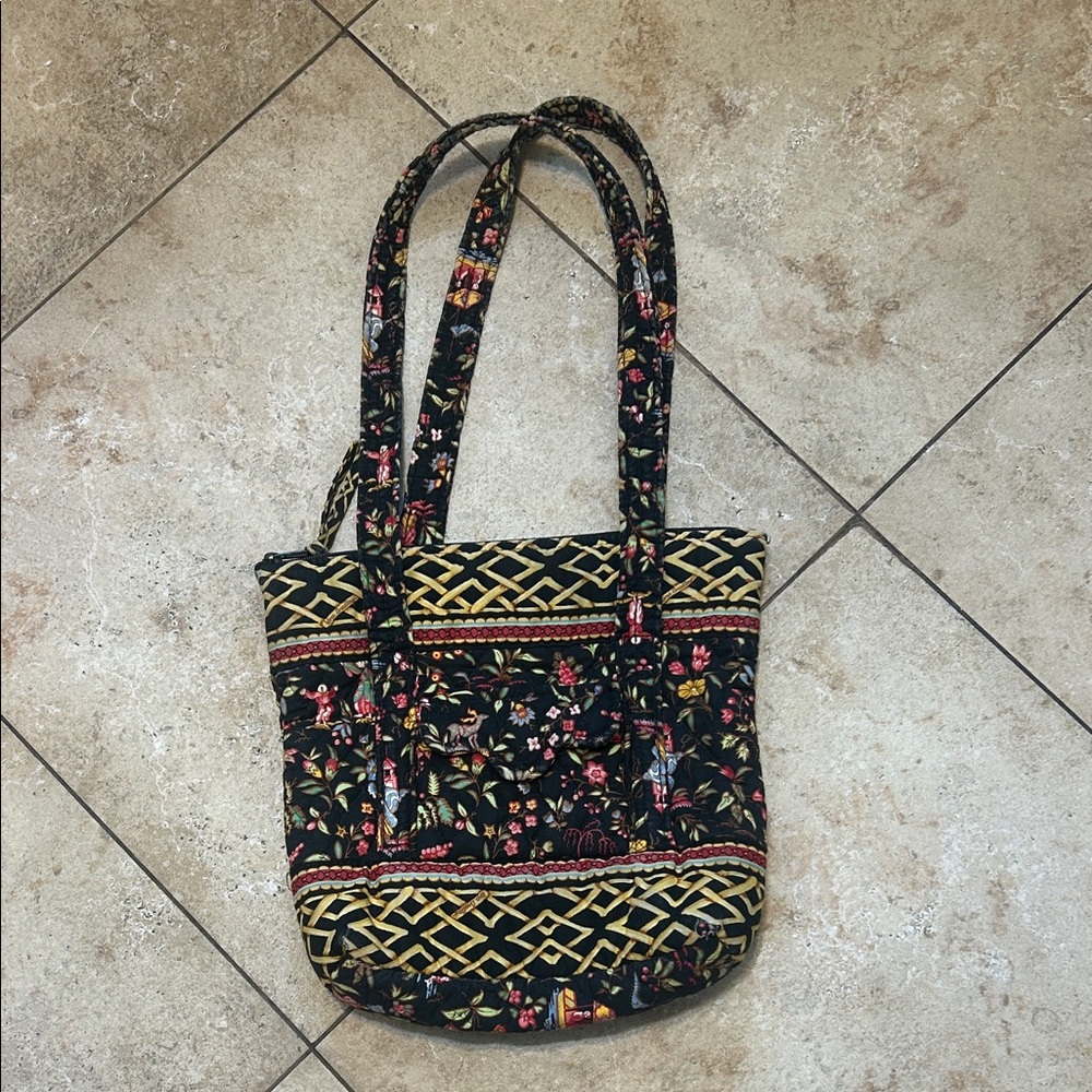 VERA BRADLEY small zip shoulder tote